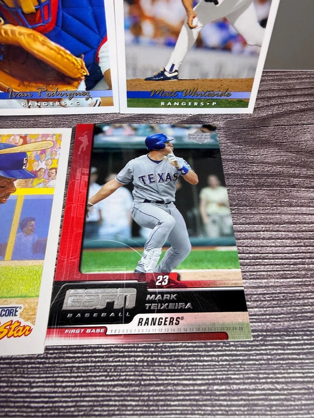 Texas Rangers Baseball Card Lot of 7 Ivan Rodriguez Teixeira UD